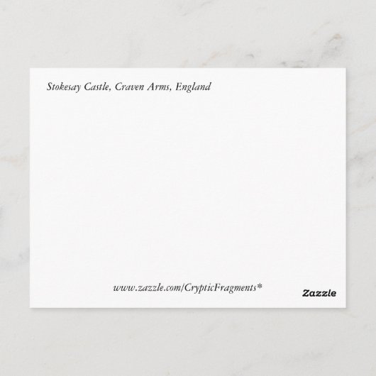 Stokesay Castle Manor House Shropshire England Postkarte (Rückseite)