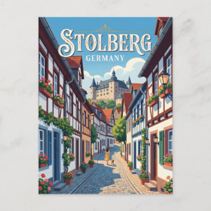 Stolberg Altstadt Gasse Deutschland Postkarte