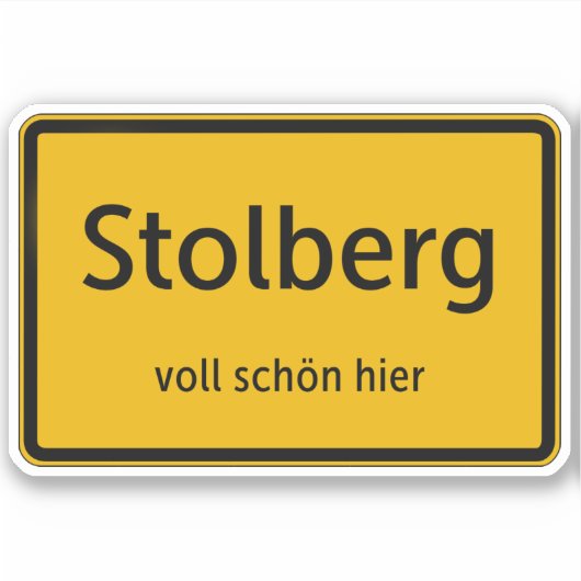 Stolberg Aufkleber Sticker Autoaufkleber (Vorderseite)