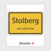 Stolberg Aufkleber Sticker Autoaufkleber (Blatt)