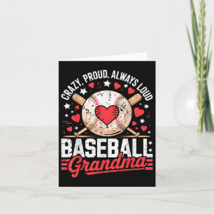 Stold immer Loud Grandma Baseball Großmütter Karte