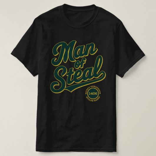 Stolen Base Record - Rickey Henderson T-Shirt (Design vorne)