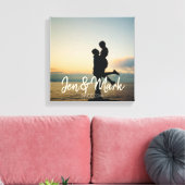 Stolen Foto. Name und Jahr Typografie. Leinwanddruck (Insitu (Wohnzimmer))