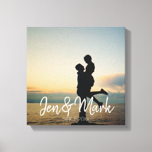 Stolen Foto. Name und Jahr Typografie. Leinwanddruck (Vorderseite)