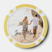 Stolen Foto. Name und Jahr Typografie. Pokerchips (Rückseite)