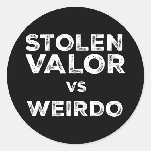 Stolen Valor Vs Weirdo Trump Vance Vs Harris W Tim Runder Aufkleber (Vorderseite)
