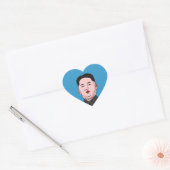 Stolid Kim Jong-un Herz-Aufkleber (Umschlag)