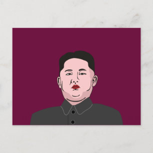 Stolid Kim Jong-un Postkarte