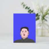 Stolid Kim Jong-un Postkarte (Stehend Vorderseite)