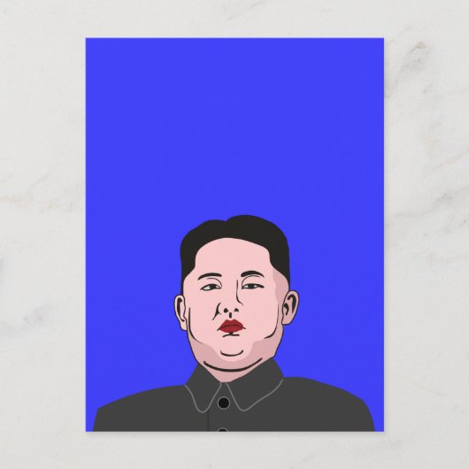 Stolid Kim Jong-un Postkarte (Vorderseite)