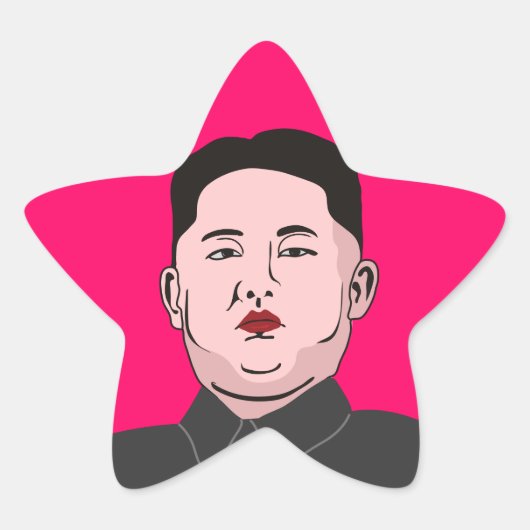 Stolid Kim Jong-un Stern-Aufkleber (Vorderseite)