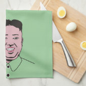 Stolid Kim Jong-UNO Geschirrtuch (Viertel Falte)