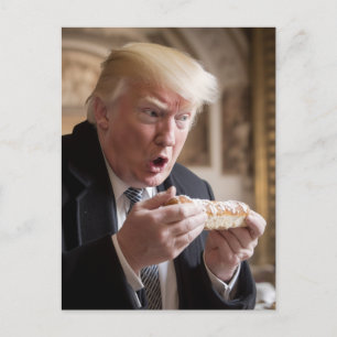 Stollen Bread Trump Joke Postkarte