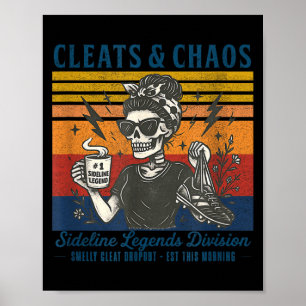 Stollen & Chaos Skelett Fußballmutter lustig Poster