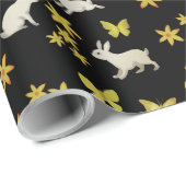 Stollen und gelbe Schmetterlinge Geschenkpapier (Rolleneckpunkt)