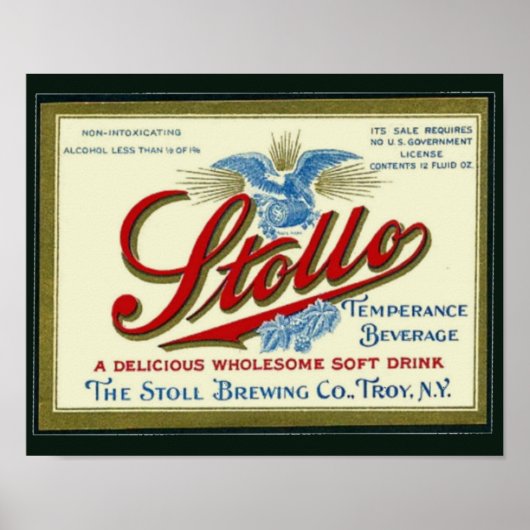 Stollo Vintag Prohibition Beverage Ad Poster (Vorne)