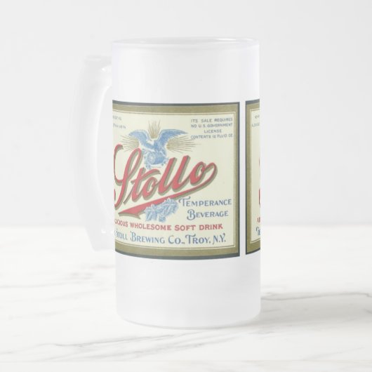 Stollo Vintage Verbot-Anzeige Mattglas Bierglas (Vorderseite Links)
