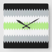 Stolperflagge der abstrakten Agentin Quadratische Wanduhr (Vorderseite)