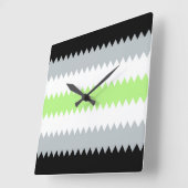 Stolperflagge der abstrakten Agentin Quadratische Wanduhr (Winkel)