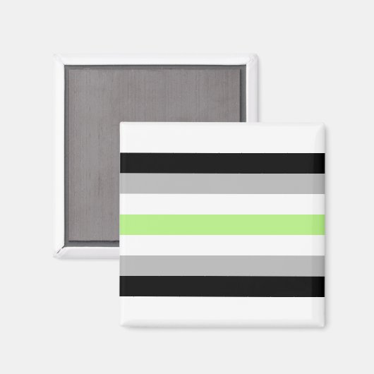 Stolperflagge der Agender Magnet (Vorderseite/Rückseite)