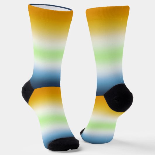 Stolperflagge des Gradient AroAce Agender Socken (Gewinkelt)