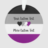 Stolperflagge für Asexualität mit Text Ornament (Vorderseite)