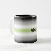 Stolperflagge für Gradient Agender mit Individuell Zweifarbige Tasse (Vorderseite Links)