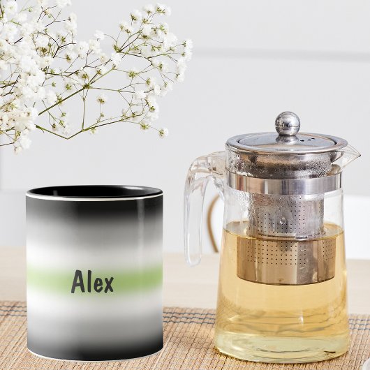 Stolperflagge für Gradient Agender mit Individuell Zweifarbige Tasse