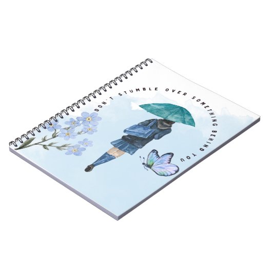 Stolpern Sie nicht über etwas hinter Ihnen Notizblock (Linke Seite)