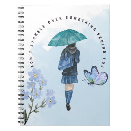 Stolpern Sie nicht über etwas hinter Ihnen Notizblock