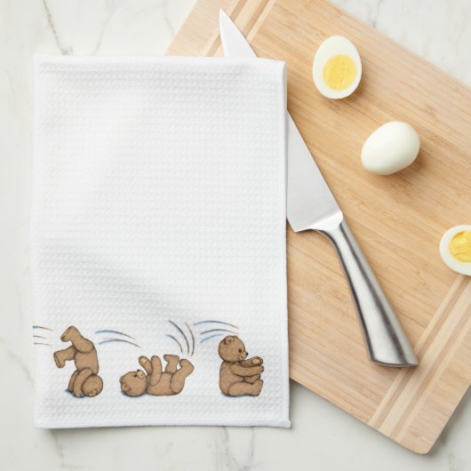 Stolperndes Teddybär-Tuch Handtuch (Viertel Falte)