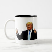 Stolpersteine - Donald Trump Zweifarbige Tasse (Links)