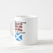 Stolz, 100% Amerikaner des schottischen Abfalls zu Kaffeetasse (Vorderseite Links)