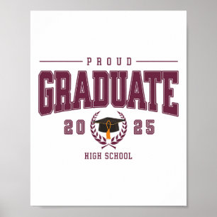 Stolz 2025 Abschluss an der High School Abitur Vie Poster