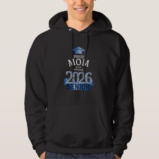 Stolz 2026 Hochrangige Mama I Elegant Blue Celebra Hoodie (Vorderseite)