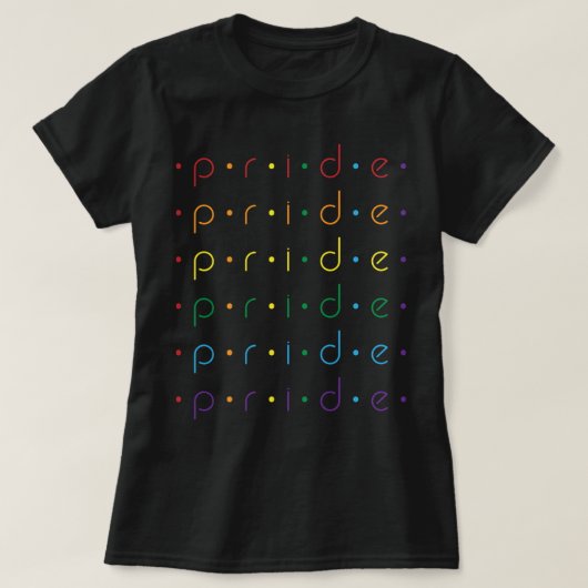 Stolz 6-mal in LGBTQ-Farben mit Regenbogen wiederh T-Shirt (Design vorne)