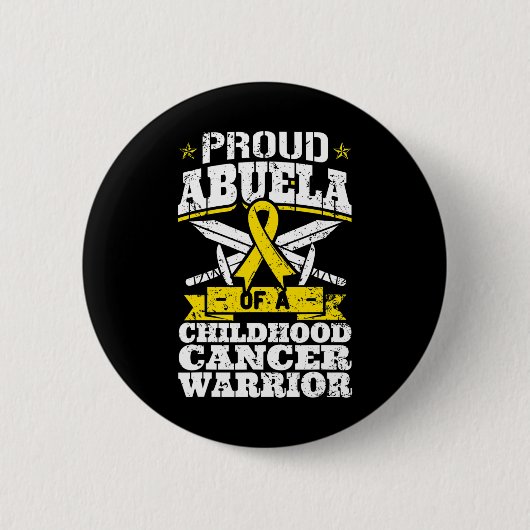 Stolz Abuela eines Krebserregers im Kindesalter Button (Vorderseite)