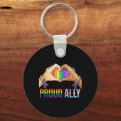 Stolz Albert Pride LGBT Transgender Flag Herz Gay Schlüsselanhänger (Vorderseite)