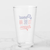 Stolz als Amerikaner Glas (Rückseite)