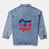 Stolz als Amerikaner Jeansjacke (Rückseite)