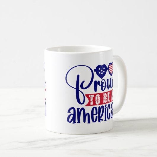 Stolz als Amerikaner Kaffeetasse (VorderseiteRechts)
