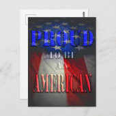 Stolz als Amerikaner Postkarte (Vorne/Hinten)