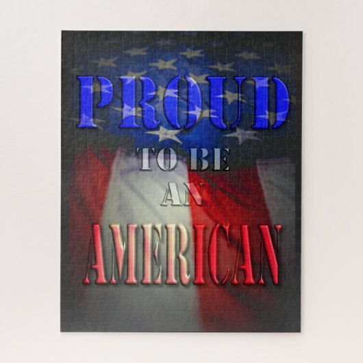 Stolz als Amerikaner Puzzle (Vertikal)