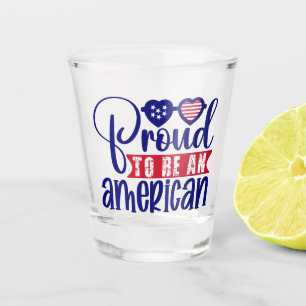 Stolz als Amerikaner Schnapsglas