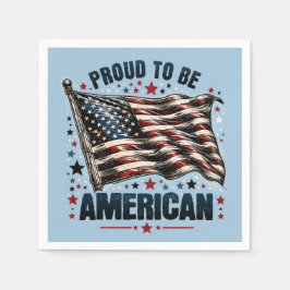 Stolz als Amerikaner Serviette