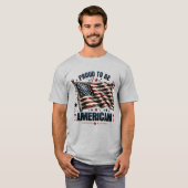 Stolz als Amerikaner T-Shirt (Vorne ganz)