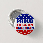 Stolz als amerikanischer Knopf Button (Vorne & Hinten)