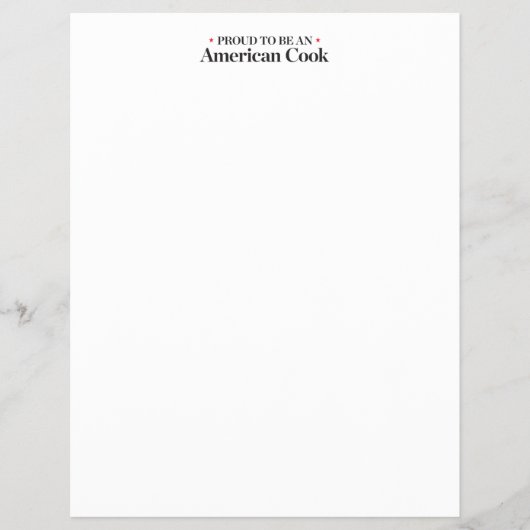 Stolz als amerikanischer Koch Flyer (Vorne)