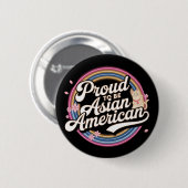 Stolz als asiatisches Amerika Button (Vorne & Hinten)