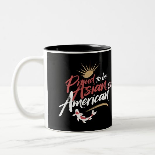 Stolz als asiatisches Amerika Zweifarbige Tasse (Links)